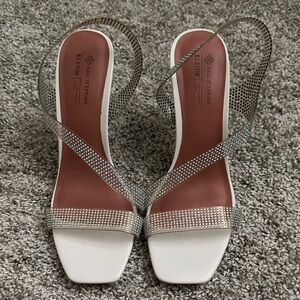 Call It Spring Silver Rhinestone Heels